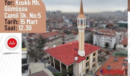 ÜSKÜDAR GÜMÜŞSU CAMİİ YENİDEN İBADETE AÇILIYOR  