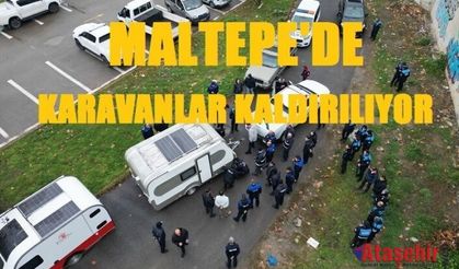 Maltepe’de park halindeki karavanlar kaldırılıyor
