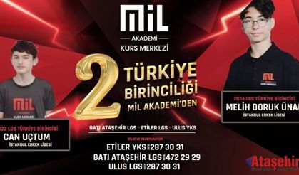 MİL AKADEMİ KURS’TAN LGS’DE BÜYÜK BAŞARI: TÜRKIYE BIRINCILERI YETIŞTIRDI!