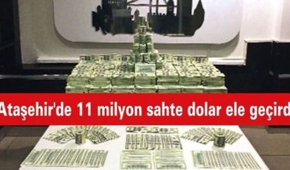 Ataşehir'de 11 milyon sahte dolar ele geçirdi