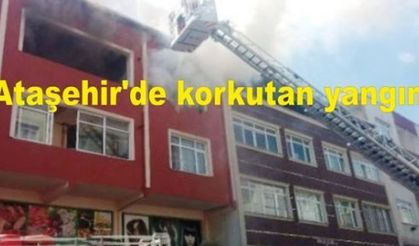 Ataşehir'de korkutan yangın