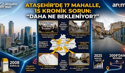 ATAŞEHİR’DE 17 MAHALLE, 15 KRONİK SORUN: "DAHA NE BEKLENİYOR?"