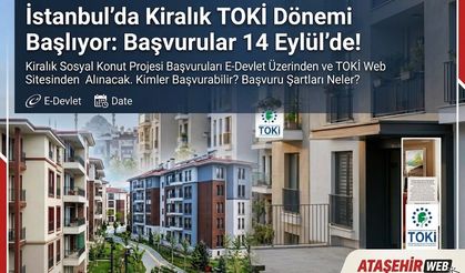 İstanbul’da Kiralık TOKİ Dönemi Başlıyor: Başvurular 14 Eylül’de!