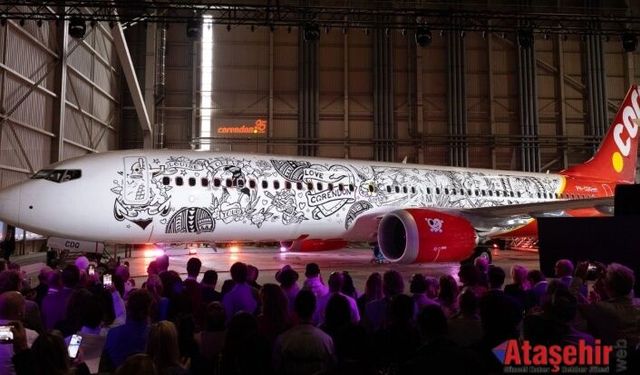 Dünyanın tamamen dövme tasarımlı ilk uçağı havalandı