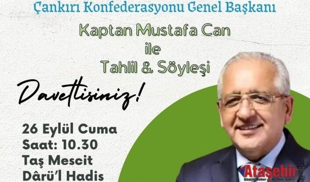 Kaptan Mustafa Can Çankırı’da Gençlerle Buluşuyor