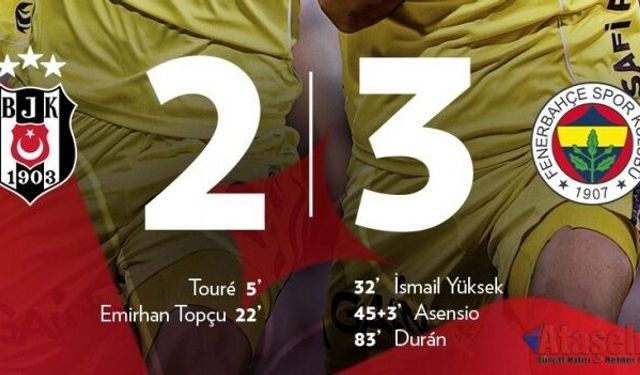Fenerbahçe Beşiktaş’ı 3-2 Mağlup Etti