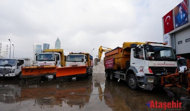 Ataşehir Belediyesi, Beklenen Kar Yağışı Öncesinde Hazırlıklarını Tamamladı