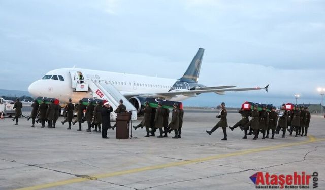 Düşen Libya Uçağında Şehit Olan Komutanlar Ülkelerine Uğurlandı