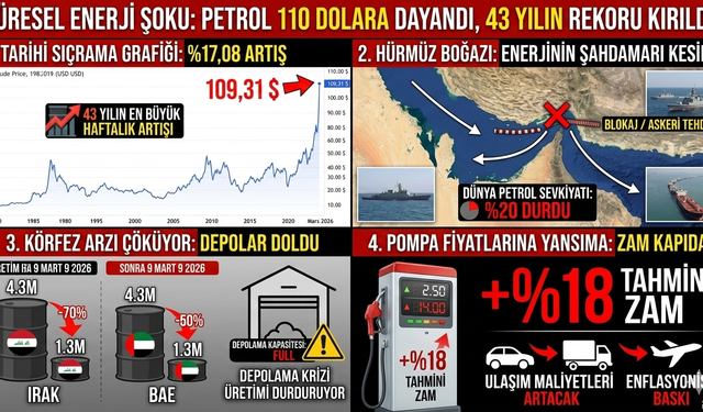 Petrol 110 Dolara Dayandı, 43 Yılın Rekoru Kırıldı!