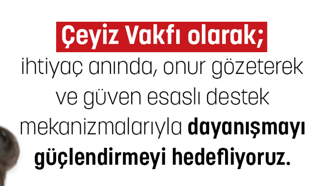 Çeyiz Vakfı’ndan Gençlere Faizsiz Destek