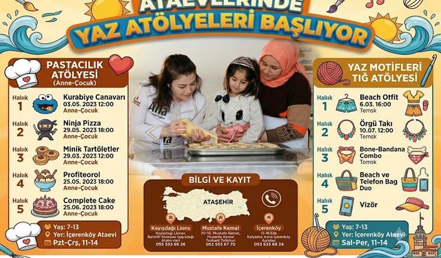 ATAEVLERİNDE YAZ ATÖLYELERİ BAŞLIYOR