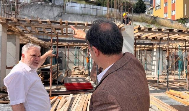 Hüseyin Aksoy’dan İlknur Camii İnşaatına İnceleme Ziyareti