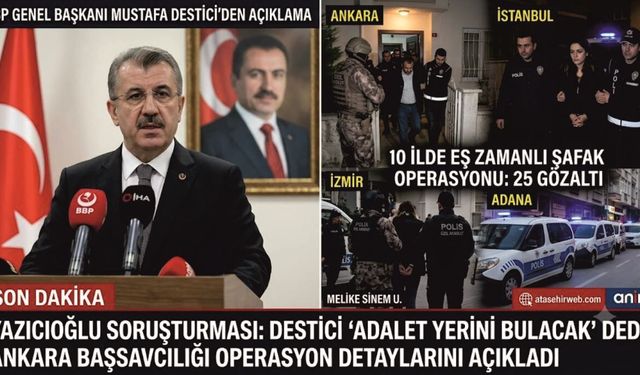 Muhsin Yazıcıoğlu Soruşturmasında 10 İlde Şafak Operasyonu: 25 Gözaltı