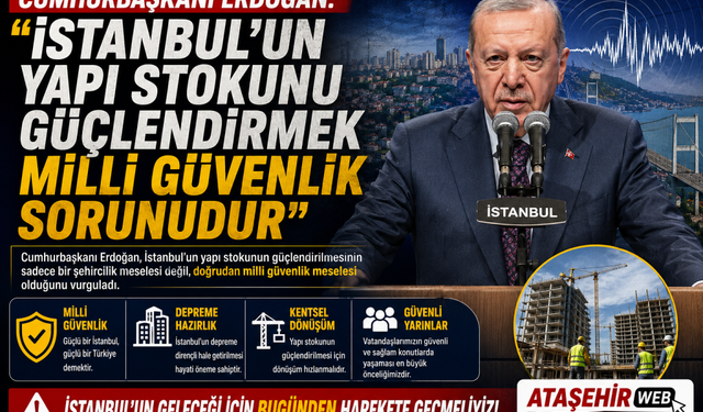 CUMHURBAŞKANI ERDOĞAN: "İstanbul'un Yapı Stokunu Güçlendirmek Milli Güvenlik Sorunudur"