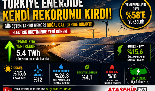 Türkiye Enerjide Kendi Rekorunu Kırdı