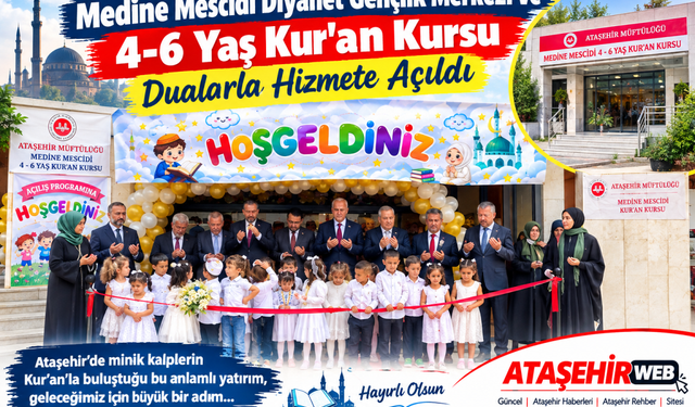 Medine Mescidi Diyanet Gençlik Merkezi ve 4-6 Yaş Kur’an Kursu Dualarla Hizmete Açıldı