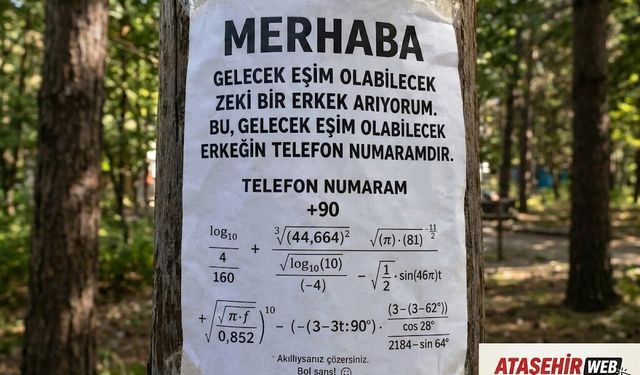 Sokak Lambasına İlan Astı: “Adayların Zeka Seviyesini Ölçecek”