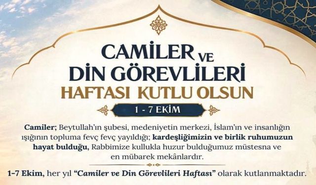 Ataşehir Müftüsü Hüseyin Aksoy’dan "Camiler ve Din Görevlileri Haftası" Mesajı: "Camiler Medeniyetin Merkezidir"