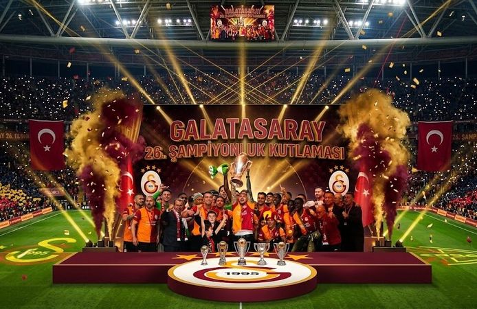 GALATASARAY 26. ŞAMPİYONLUĞUNU GÖRKEMLİ BİR TÖRENLE KUTLADI