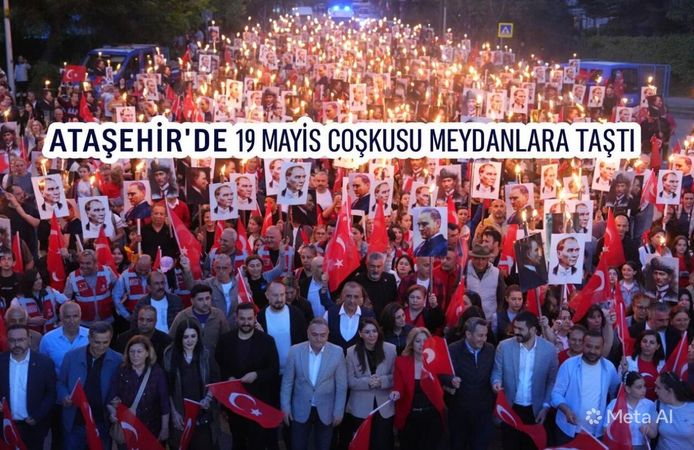 ATAŞEHİR’DE 19 MAYIS COŞKUSU MEYDANLARA TAŞTI