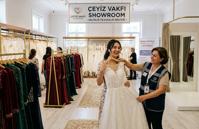 Çeyiz Vakfı’ndan Gelinlik ve Kınalık Desteği!