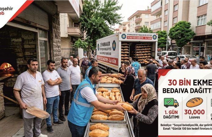 30 Bin Ücretsiz Ekmek Dağıtıldı