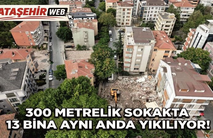 300 METRELİK SOKAKTA 13 BİNA AYNI ANDA YIKILIYOR!
