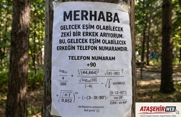 Sokak Lambasına İlan Astı: “Adayların Zeka Seviyesini Ölçecek”