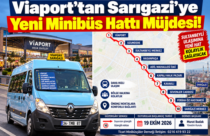 Viaport’tan Sarıgazi’ye Yeni Minibüs Hattı Müjdesi