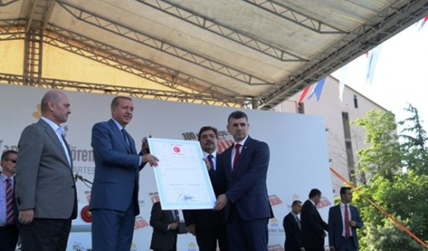 Sultanbeyli Tapu Töreni, Tayyip Erdogan 2015