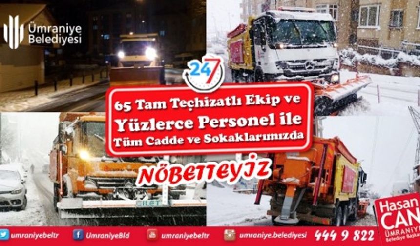 ÜMRANİYE’DE KAR SEFERBERLİĞİ, 2015