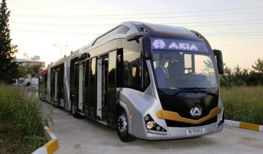 Türkiye'nin ilk yerli metrobüsü Akia