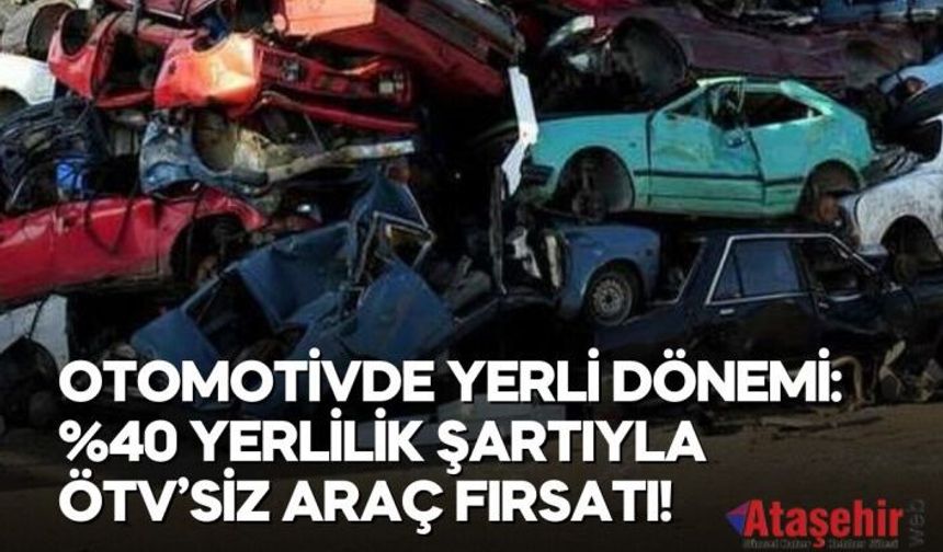 ÖTV’siz Araç Düzenlemesi Yolda