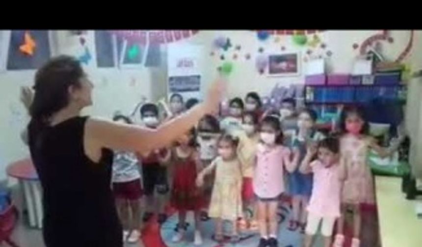 Atlas Derneğinde Minikler Ahtapot şarkısı ile spor yapıyorlar