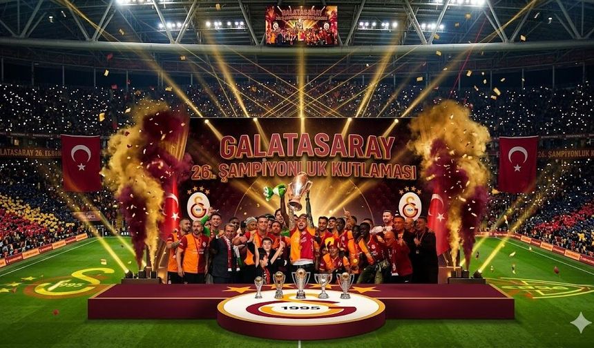 GALATASARAY 26. ŞAMPİYONLUĞUNU GÖRKEMLİ BİR TÖRENLE KUTLADI