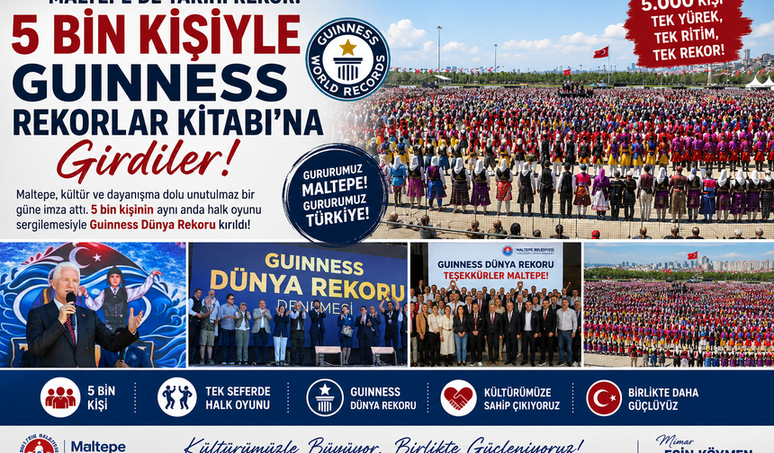 Maltepe’de Tarihi Rekor: 5 Bin Kişiyle Guinness Rekorlar Kitabı'na Girdiler!