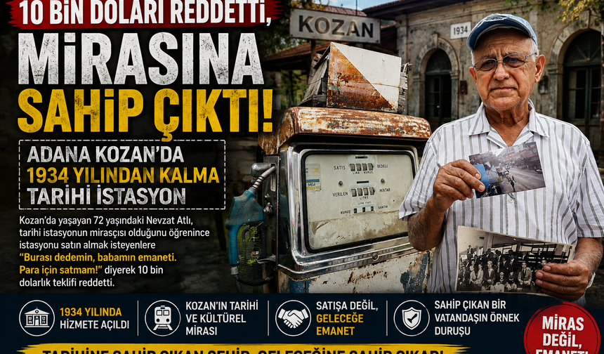 ADANA KOZAN’DA 1934 YILINDAN KALMA TARİHİ İSTASYON
