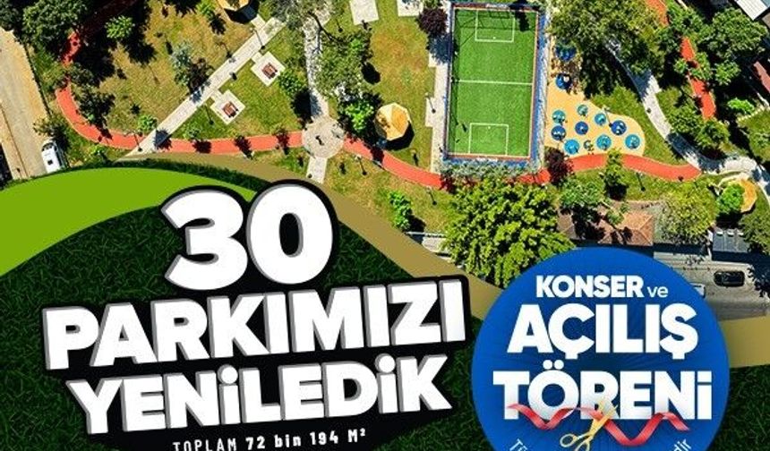 ATAŞEHİR BELEDİYESİ 2 YILDA 30 PARKI YENİLEDİ