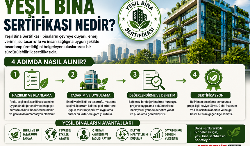 YEŞİL BİNA SERTİFİKASI NEDİR? 4 ADIMDA NASIL ALINIR?