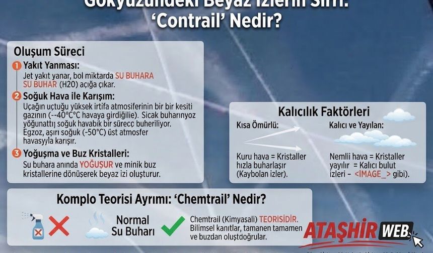 Gökyüzündeki Beyaz İzlerin Sırrı: "Contrail" Nedir?