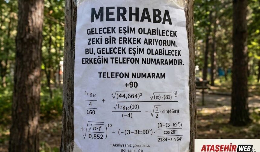 Sokak Lambasına İlan Astı: “Adayların Zeka Seviyesini Ölçecek”