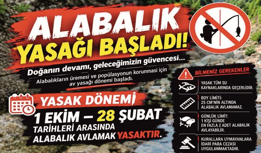 Doğal Alabalık Avı Yasak Dönemi Başladı: "Yasağa Uy, Doğayı Koru!"