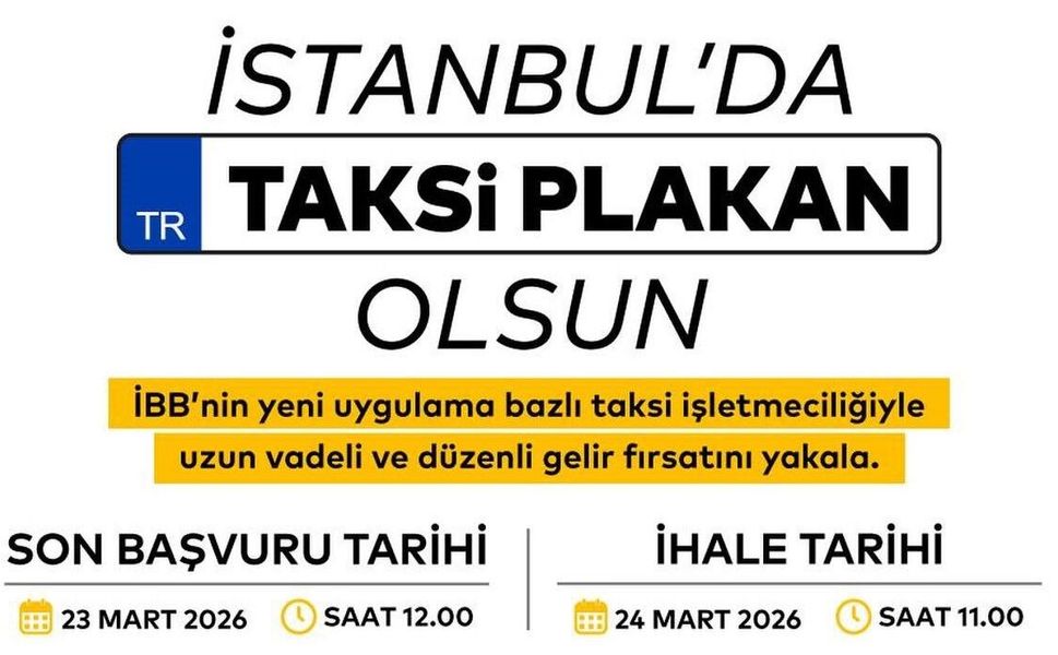 İstanbul’da Yeni Taksi Plakası İhalesi
