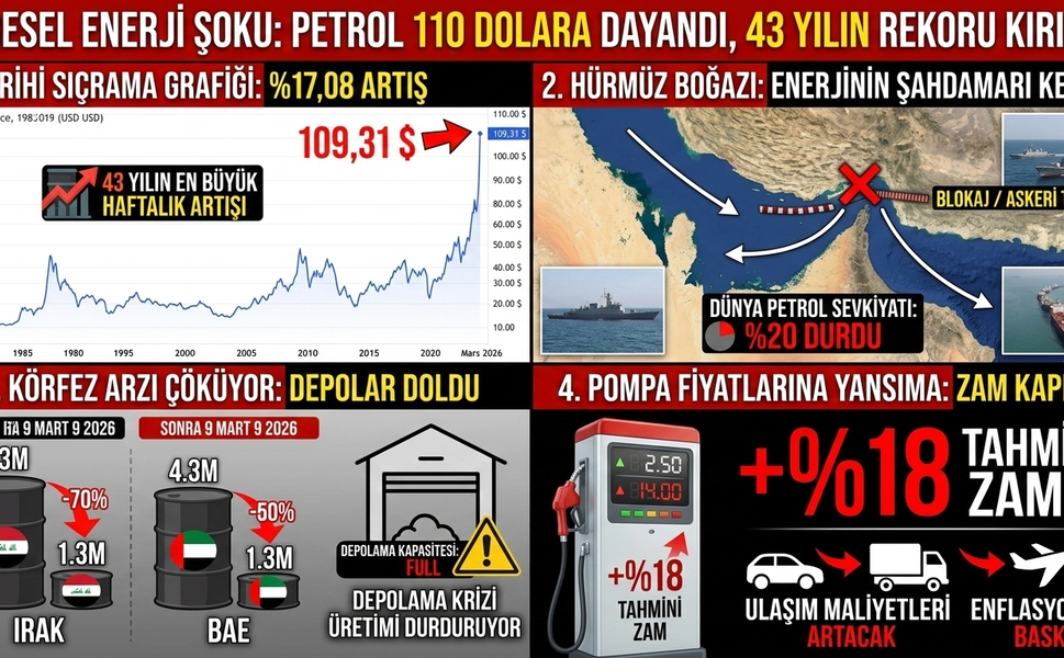 Petrol 110 Dolara Dayandı, 43 Yılın Rekoru Kırıldı!