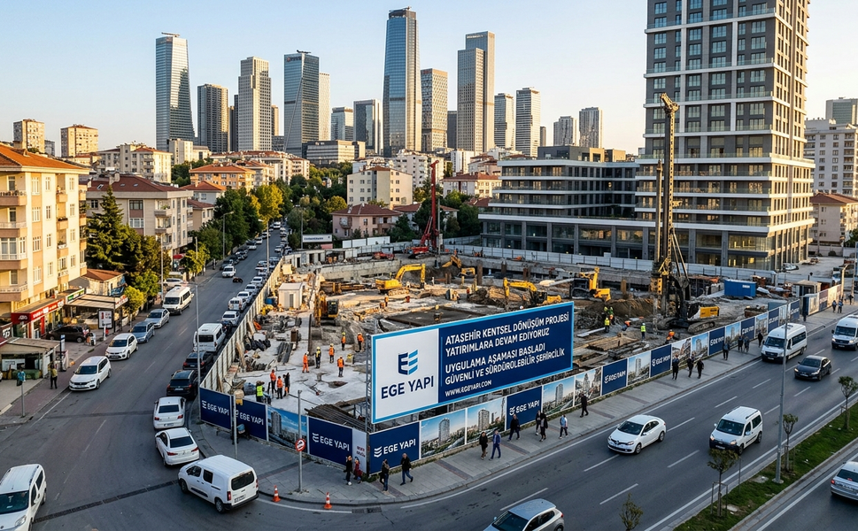 Ataşehir’de Ege Yapı Kentsel Dönüşüme hız veriyor.