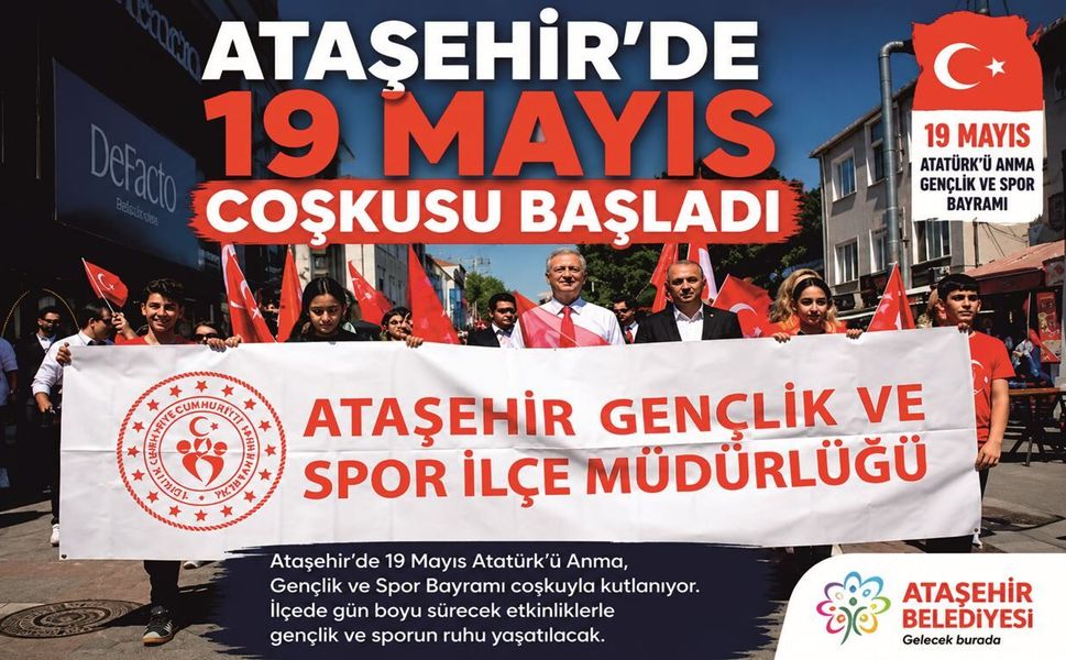 Ataşehir’de 107. Yıl Gururu: Prestij Caddesi Kırmızı-Beyaza Büründü!