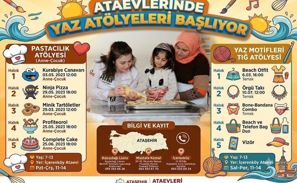 ATAEVLERİNDE YAZ ATÖLYELERİ BAŞLIYOR