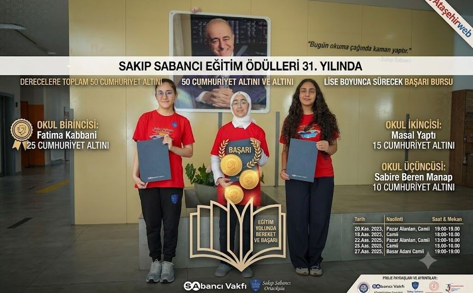 SAKIP SABANCI EĞİTİM ÖDÜLLERİ 31. YILINDA