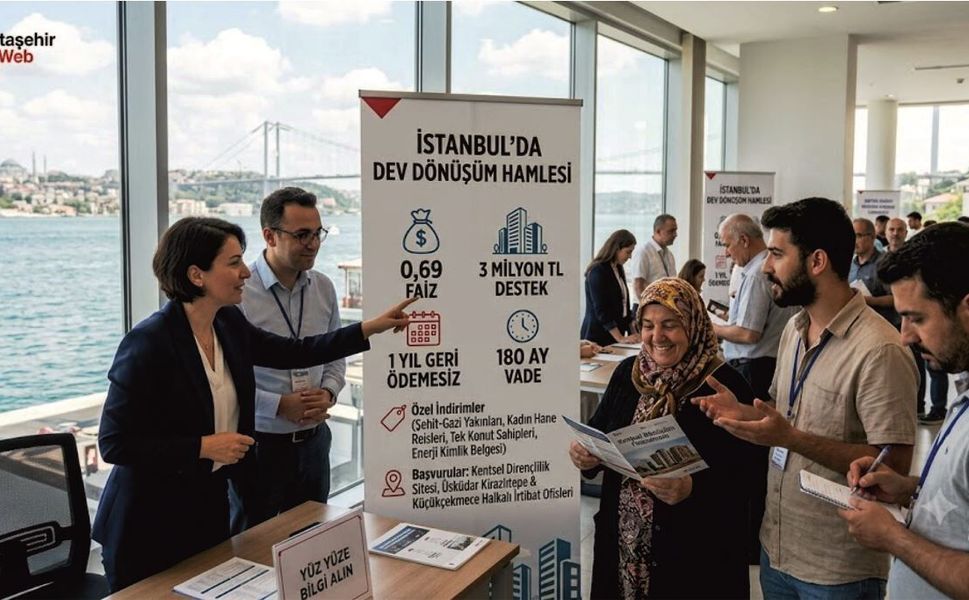 İstanbul’da Dev Dönüşüm Hamlesi: 0,69 Faizle 3 Milyon TL Kentsel Dönüşüm Desteği!