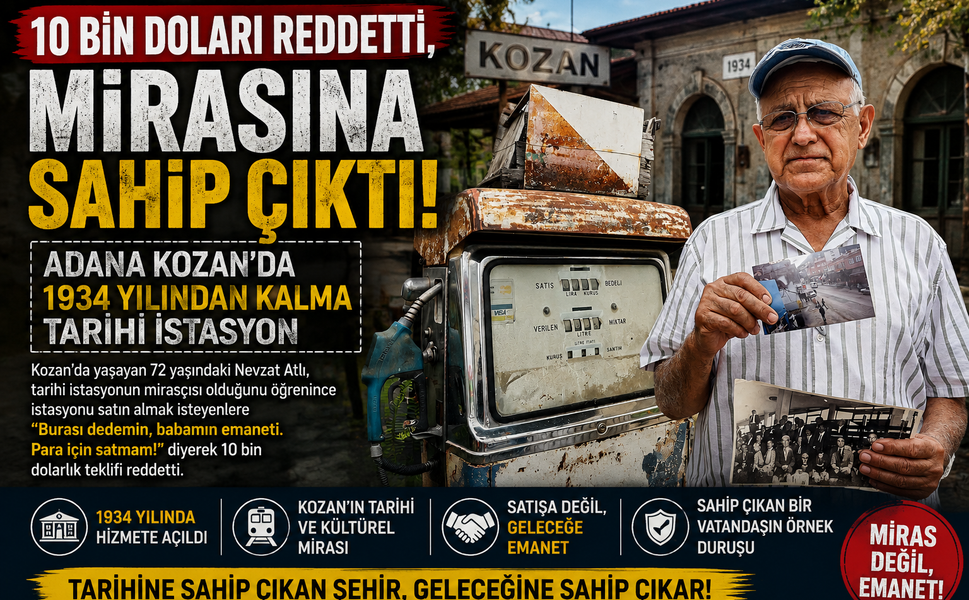 ADANA KOZAN’DA 1934 YILINDAN KALMA TARİHİ İSTASYON
